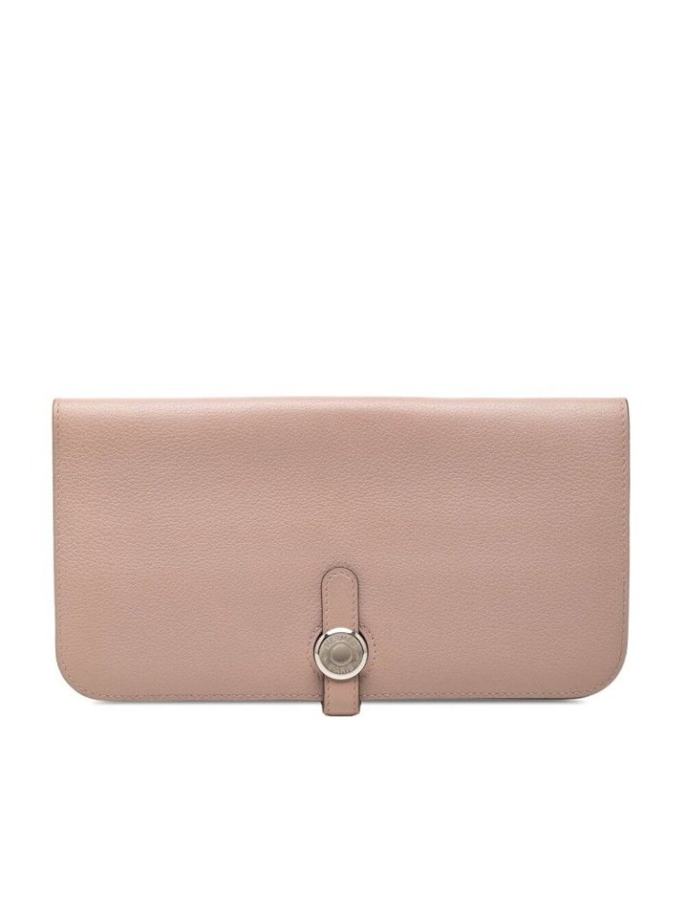 Hermes Dogon Wallet Pink Silver Color